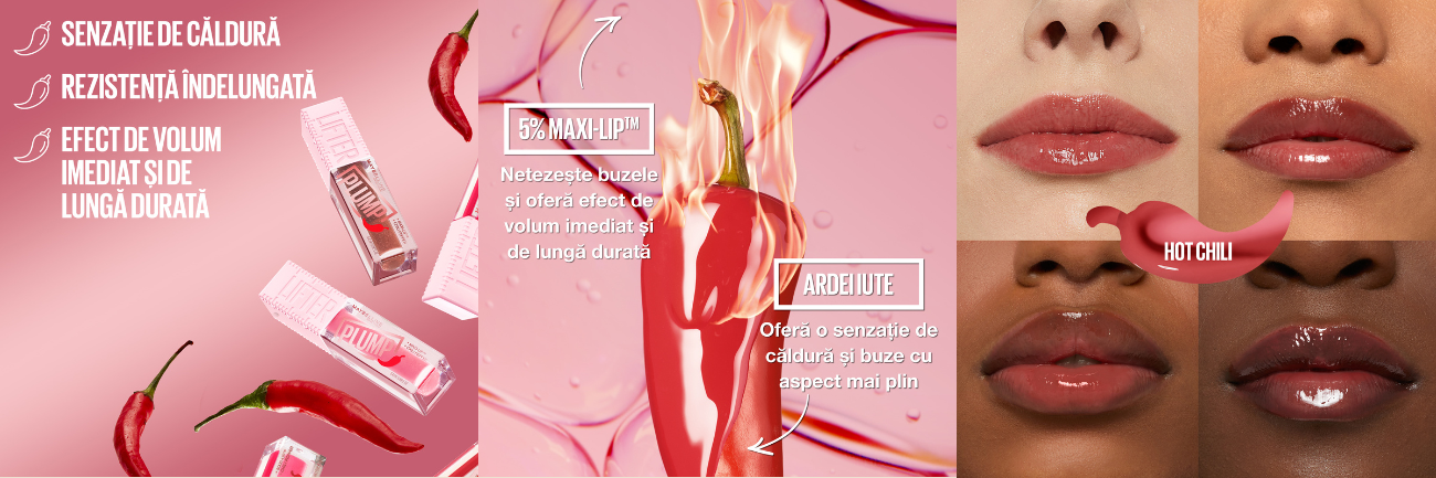 Luciu de buze cu efect de marire Lifter Plump 5.4 ml, Maybelline